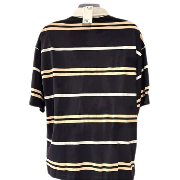 NWT H&M Oversized Vintage Vibes Short Sleeve Rugby Polo Shirt Size - Large - Picture 3 of 11